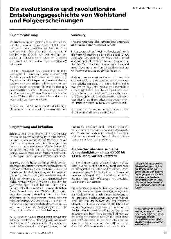 Vorschauseite 1: Die evolutionäre und revolutionäre Entstehungsgeschichte von Wohlstand und Folgeerscheinungen