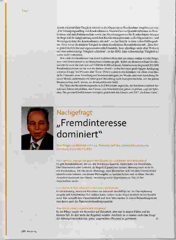 Vorschauseite 2: Honorararzt ade!