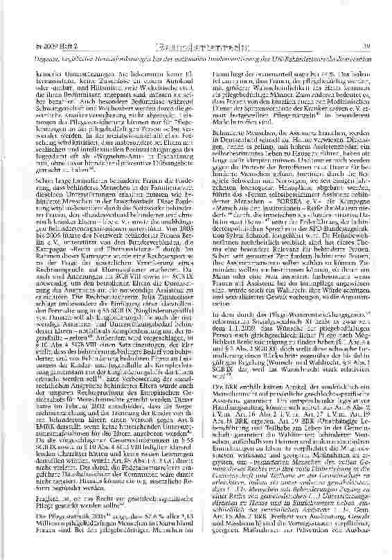 Vorschauseite 6: Welche legislativen Herausforderungen bestehen in Bezug auf die nationale Implementierung der UN-Behindertenrechts konvention in Bund und Ländern?