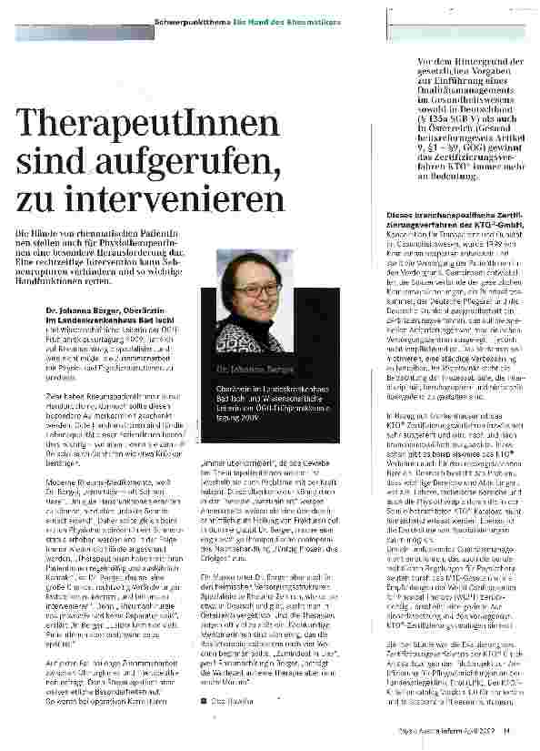 Vorschauseite 1: Therapeutinnen sind aufgerufen, zu intervenieren