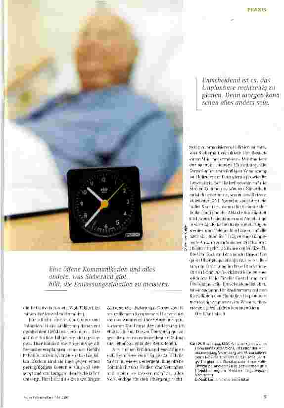 Vorschauseite 2: Von der Palliativstation nach Hause kommenDie Uhr tickt
