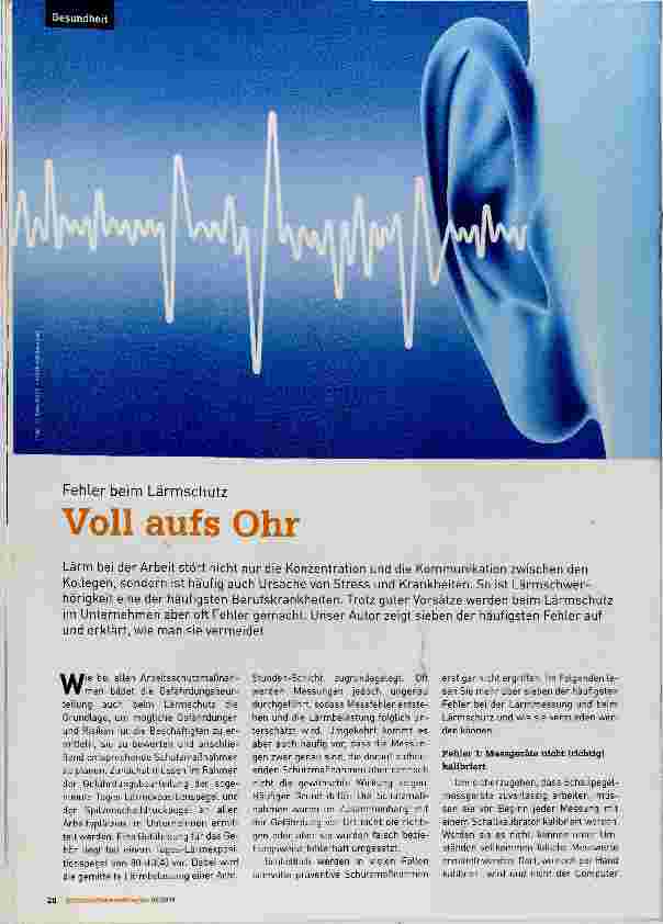Vorschauseite 1: Voll aufs Ohr