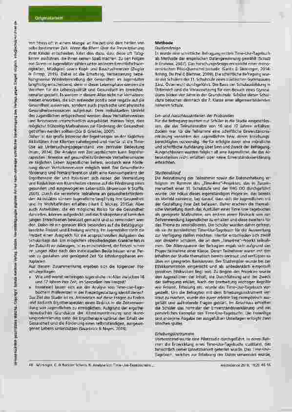 Vorschauseite 3: Mit welchen Betätigungen verbringen Jugendliche ihre Zeit? Analyse von Time-Use-Tagebüchern mit Fokus auf individueller Freizeitgestaltung Jugendlicher im Alter von 16 und 17 Jahr…