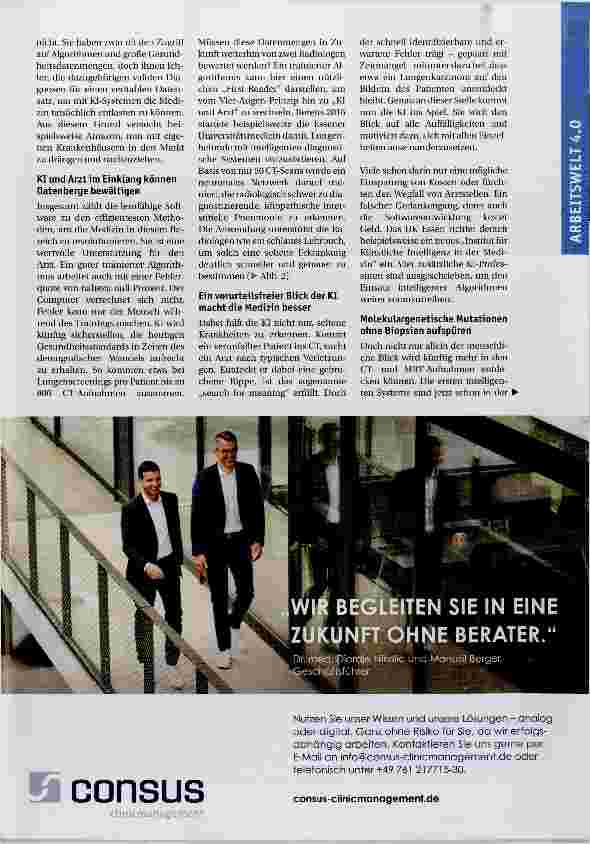 Vorschauseite 3: Dr. Algorithmus revolutioniert die Medizin von heute und morgen