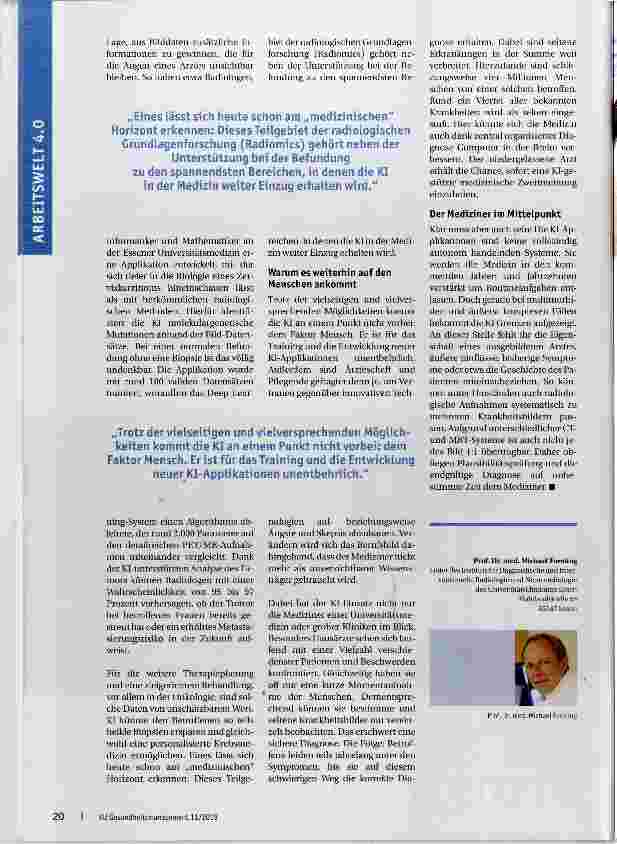 Vorschauseite 4: Dr. Algorithmus revolutioniert die Medizin von heute und morgen