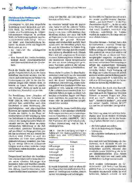 Vorschauseite 2: Körperliche Verletzlichkeit von Patienten und Auswirkungen auf die psychische Situation