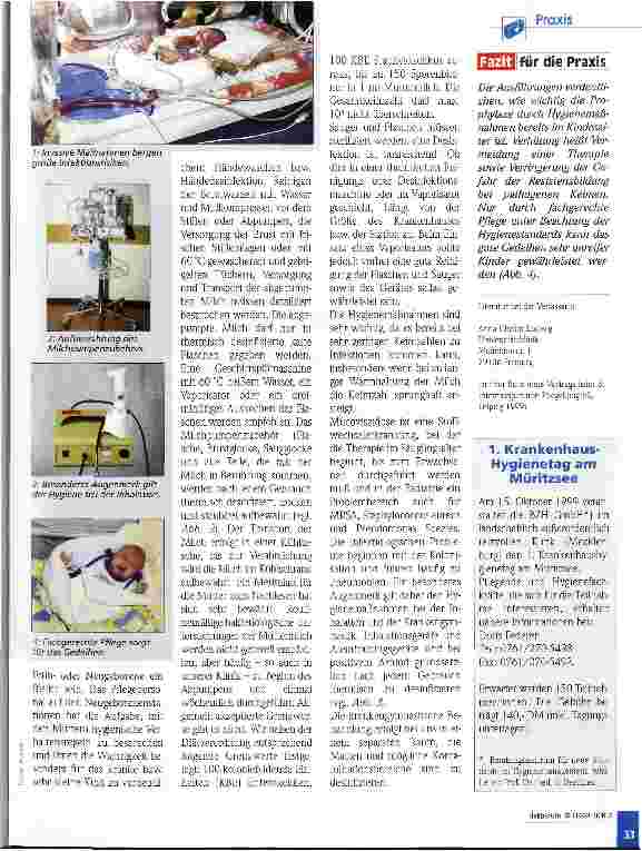 Vorschauseite 2: Multiresistente Keime in der Pädiatrie Spezielle Hygienemaßnahmen