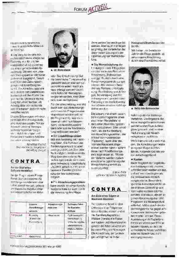 Vorschauseite 2: Externe Abrechnung - das Mittel der Wahl?
