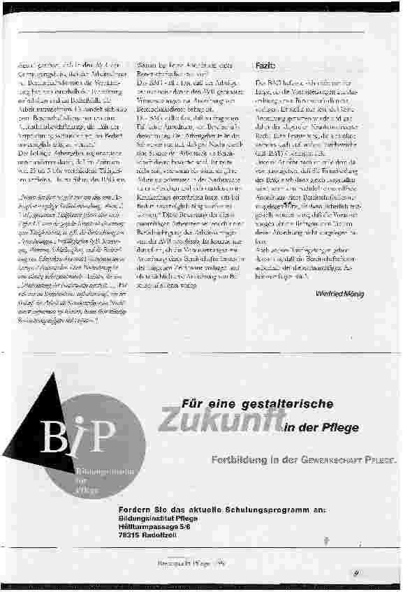 Vorschauseite 2: Bereitschaftsdienst während der Nachtwache