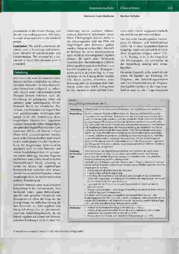 Vorschauseite 2: Wie sollte man ein strukturiertes Angehörigengespräch auf einer Intensivstation führen und dokumentieren?