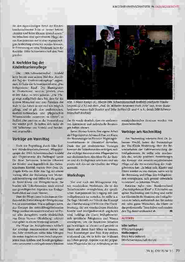 Vorschauseite 2: Achter Krefelder Tag der Kinderkrankenpflege