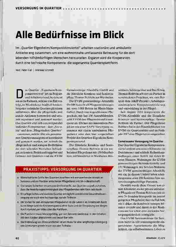 Vorschauseite 1: Alle Bedürfnisse im Blick