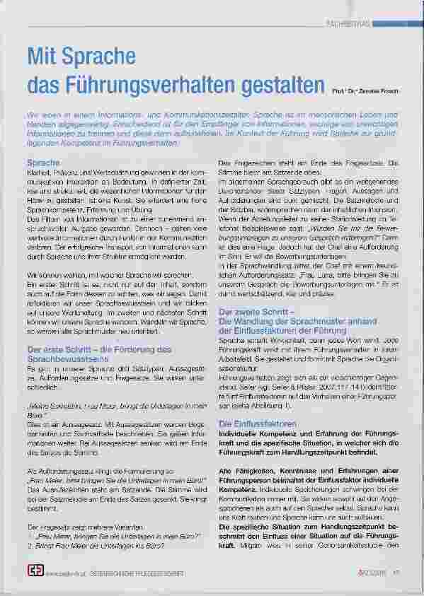 Vorschauseite 1: Mit Sprache das Führungsverhalten gestalten