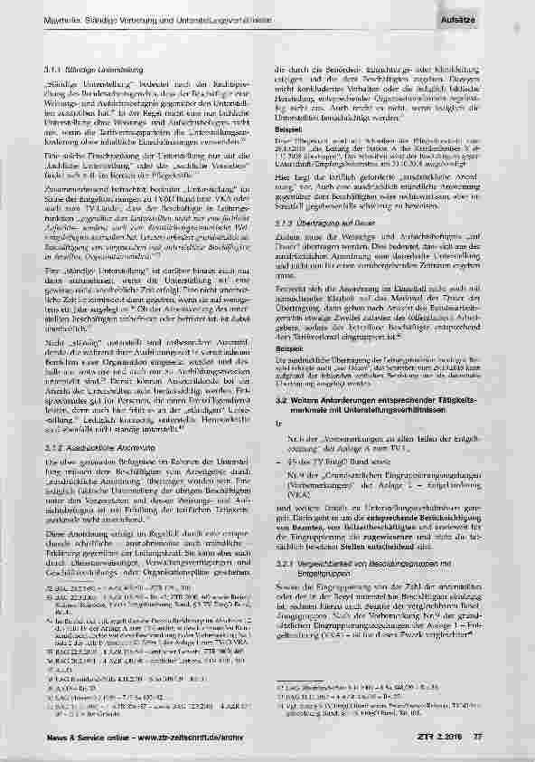 Vorschauseite 5: Ständige Vertretung und Unterstellungsverhältnisse stellen komplexe tarifliche Eingruppierungsmerkmale dar