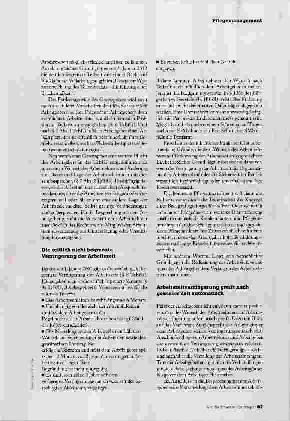 Vorschauseite 2: VOM TEILZEITANSPRUCH ZUM RÜCKKEHRRECHT