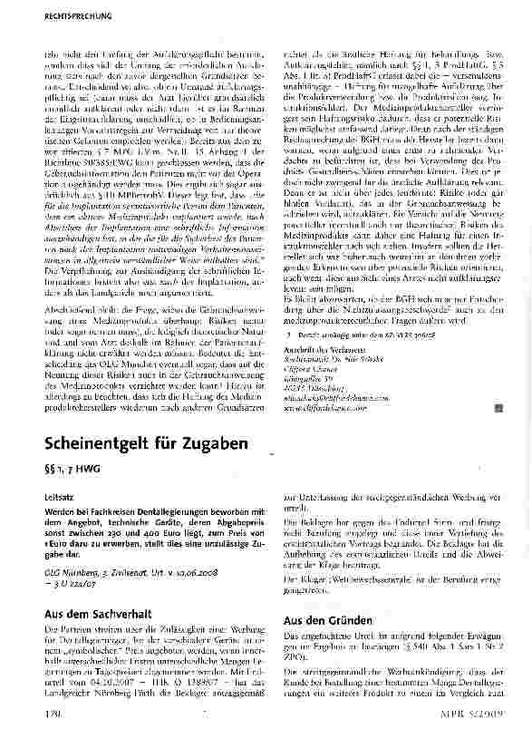 Vorschauseite 6: Anforderungen an eine Aufklärung vor Implantation eines medizinischen Geräts