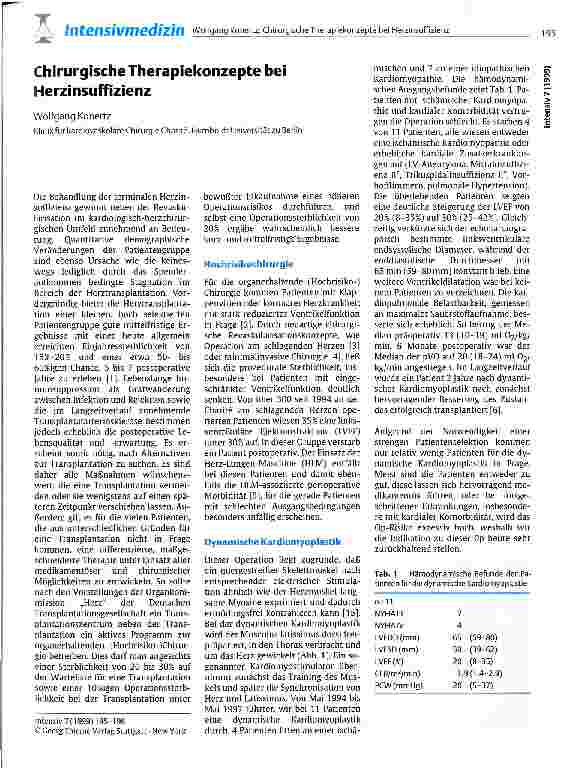 Vorschauseite 1: Chirurgische Therapiekonzepte bei Herzinsuffizienz