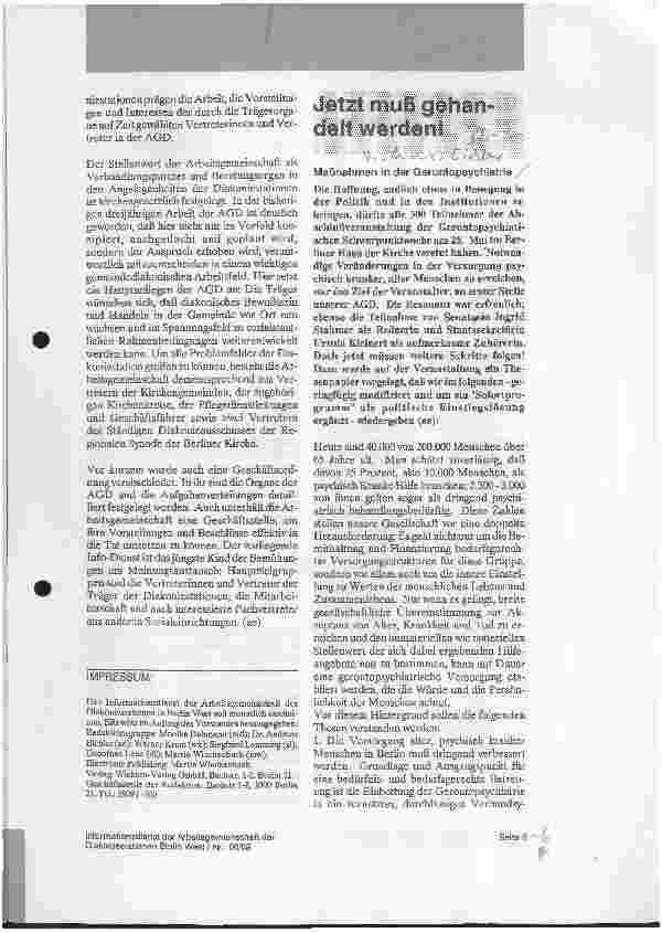 Vorschauseite 1: Jetzt muß gehandelt werden