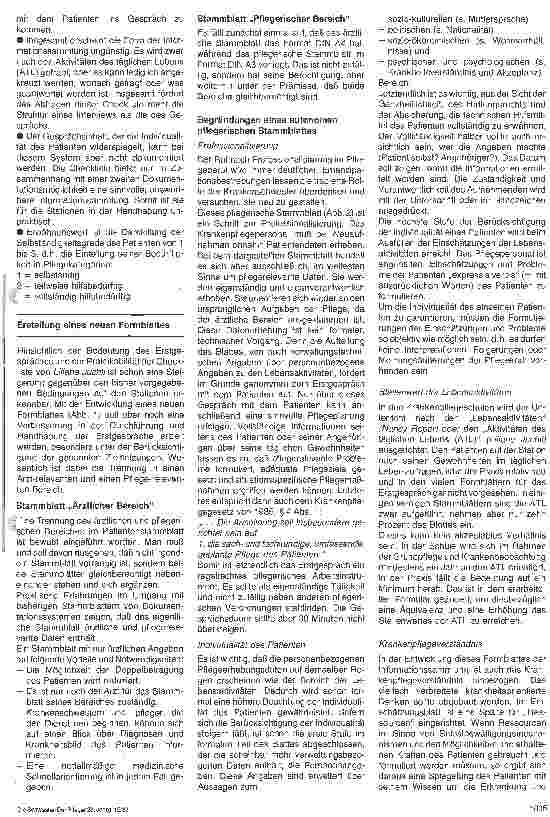 Vorschauseite 2: Dokumentation des pflegerischen Erstgesprächs 1. Teil: Entwicklung eines Formblattes