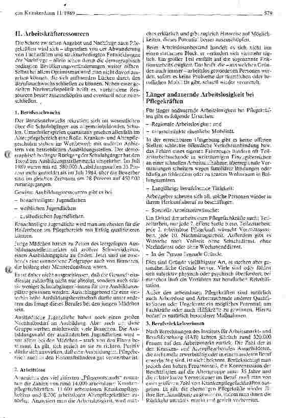 Vorschauseite 2: Der Arbeitsmarkt für Pflegeberufe