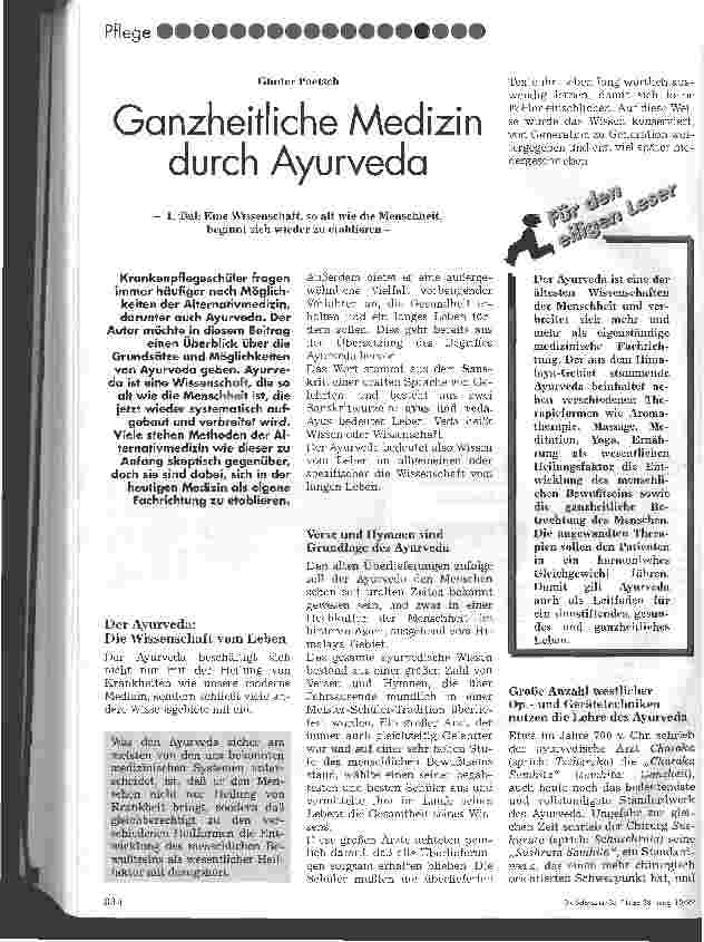 Vorschauseite 1: Ganzheitliche Medizin durch Ayurveda