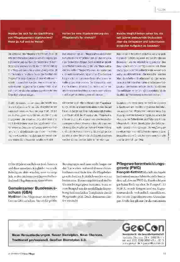 Vorschauseite 6: Null Interesse an Pflegekammern