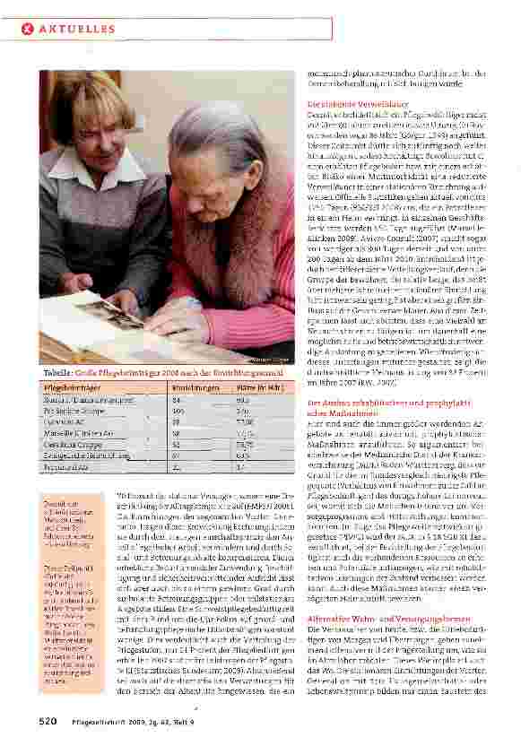 Vorschauseite 3: Einschätzungen für den Pflegemarkt
