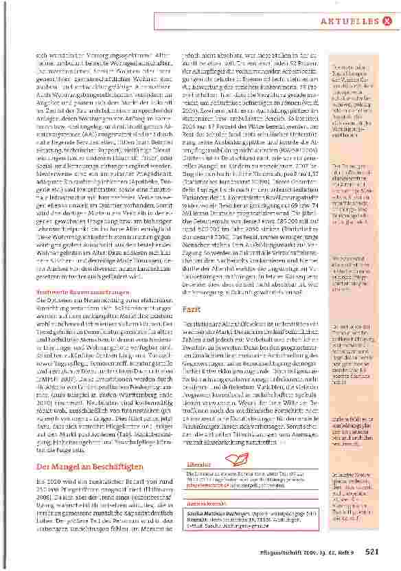 Vorschauseite 4: Einschätzungen für den Pflegemarkt