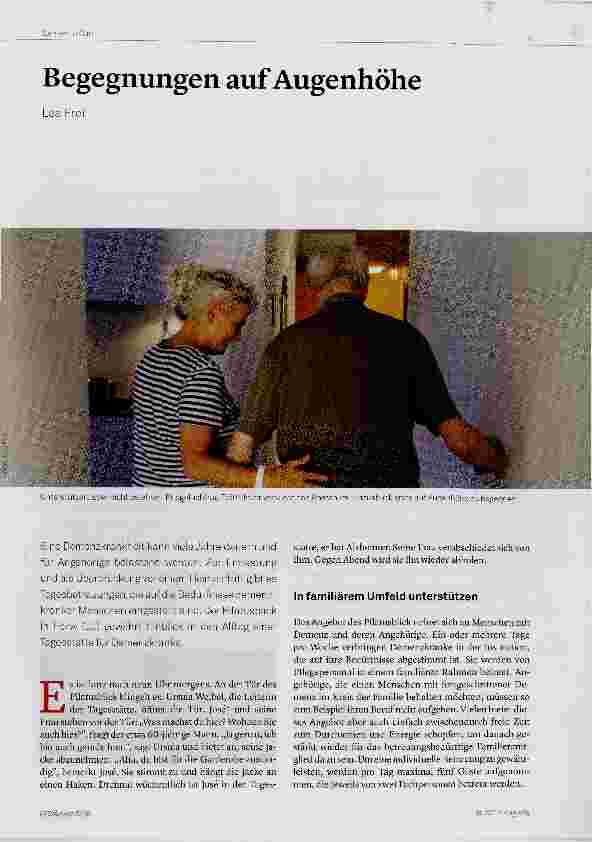 Vorschauseite 1: Begegnungen auf Augenhöhe