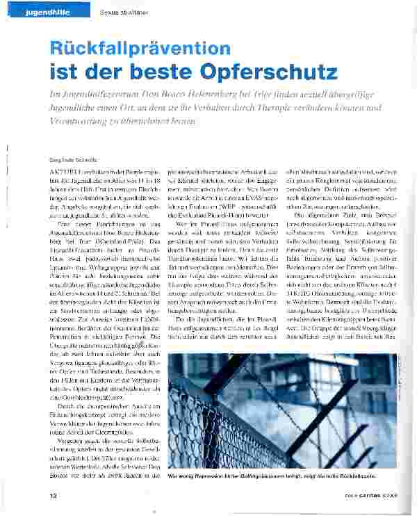 Vorschauseite 1: Rückfallprävention ist der beste Opferschutz