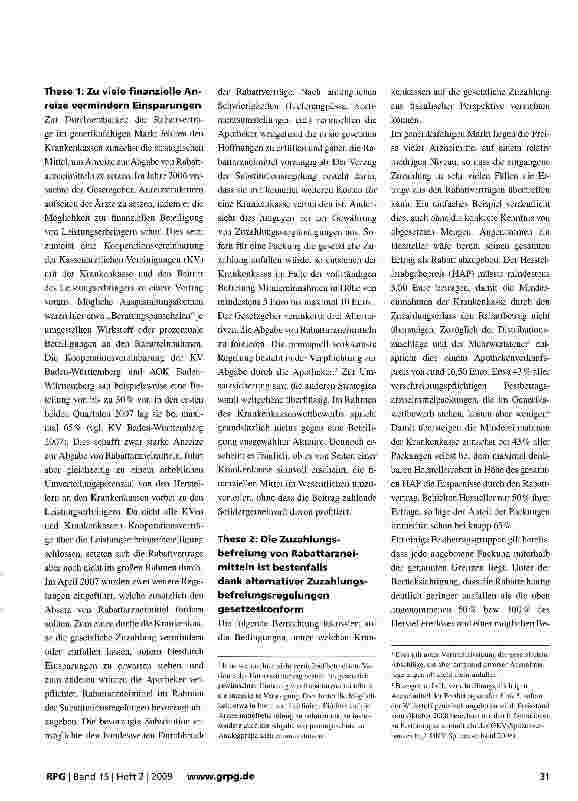 Vorschauseite 2: Zusammenhänge von Rabattverträgen und ausgewählten Steuerungsinstrumenten im Arzneimittelmarkt