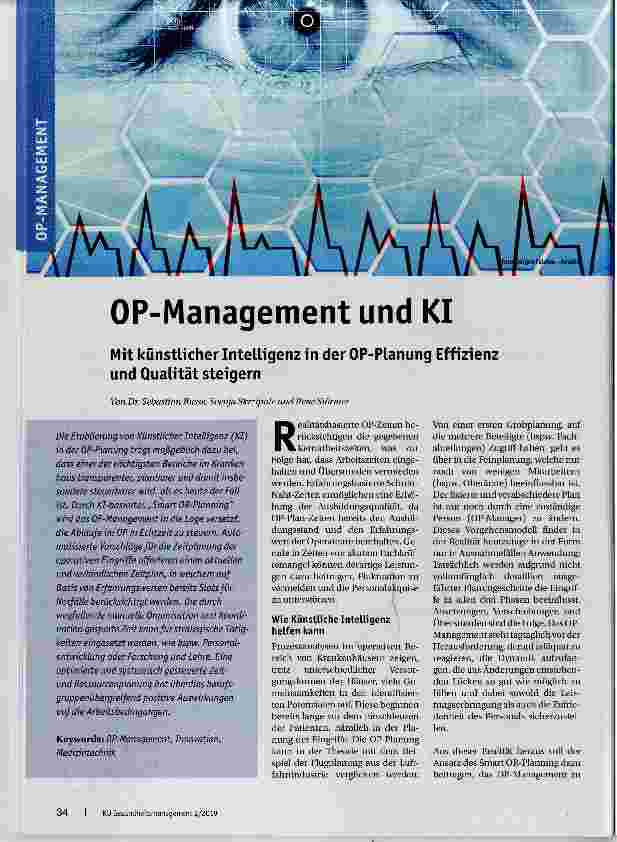 Vorschauseite 1: OP-Management und KI