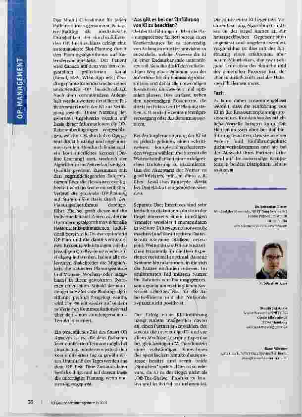 Vorschauseite 3: OP-Management und KI
