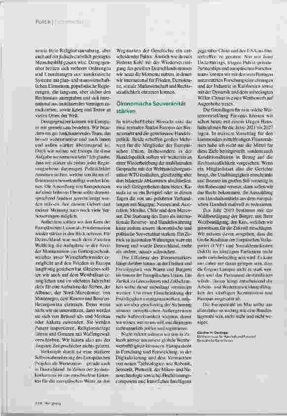 Vorschauseite 2: Europa im politischen Gegenwind
