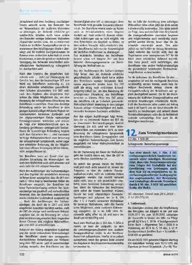 Vorschauseite 3: Zur Genehmigung einer zwangsweisen Elektrokrampftherapie