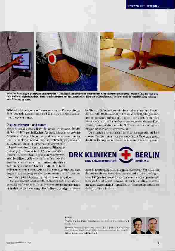 Vorschauseite 2: Schöne neue Welt Die DRK Kliniken Berlin haben jetzt das „Digitale Bewohnerzimmer