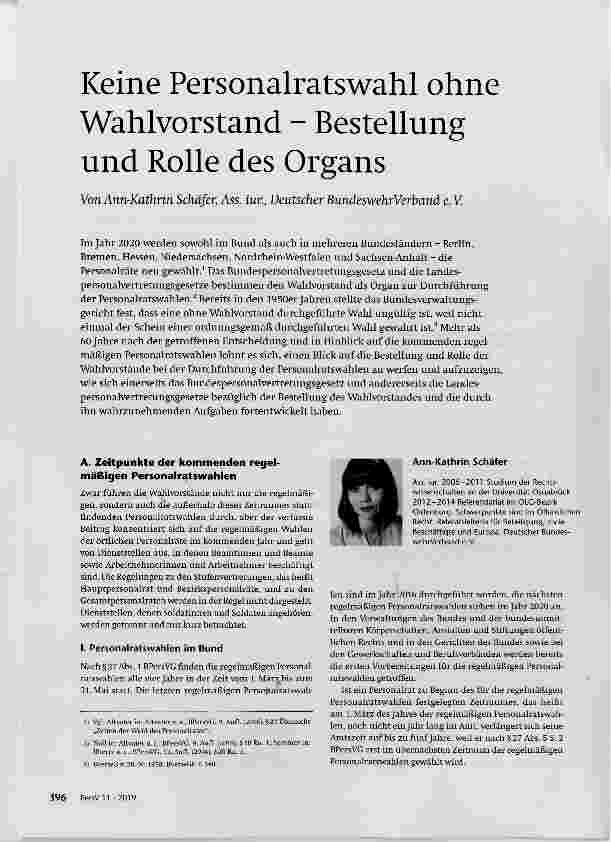 Vorschauseite 1: Keine Personalratswahl ohne Wahlvorstand - Bestellung und Rolle des Organs