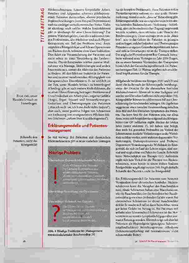 Vorschauseite 2: Herausforderung: chronische lumbale Rückenschmerzen