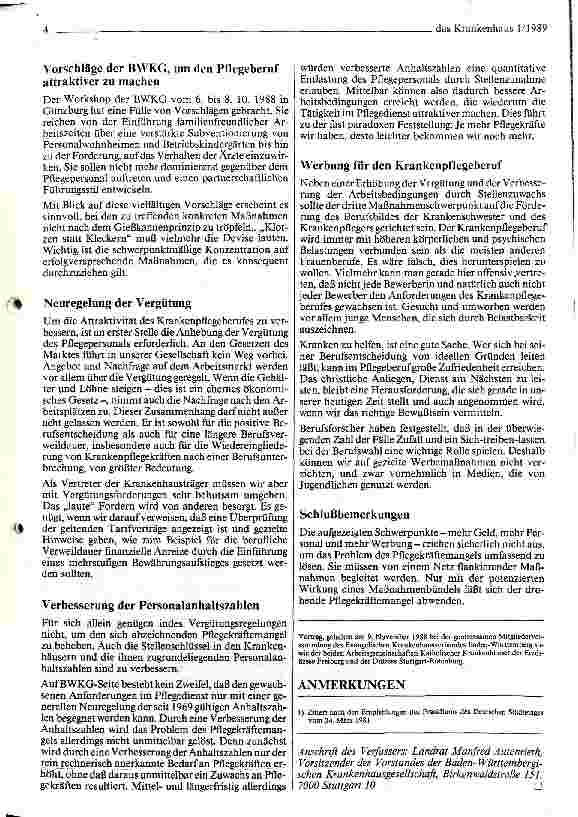 Vorschauseite 4: Pflegenotstand - ein Thema für kirchliche Krankenhäuser?