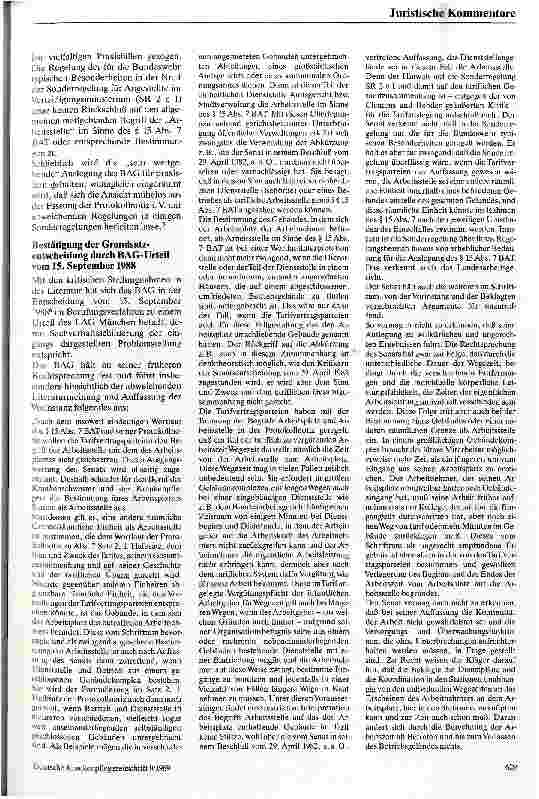 Vorschauseite 2: Arbeitsbeginn mit Betreten des Krankenhausgeländes? Zum Begriff der Arbeitsstelle im Sinne des Paragraph 15 Abs. 7