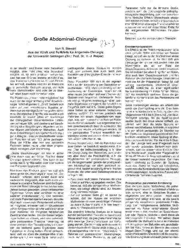 Vorschauseite 1: Große Abdominal-Chirurgie