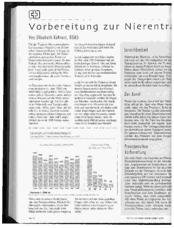 Vorschauseite 1: Vorbereitung zur Nierentransplantation