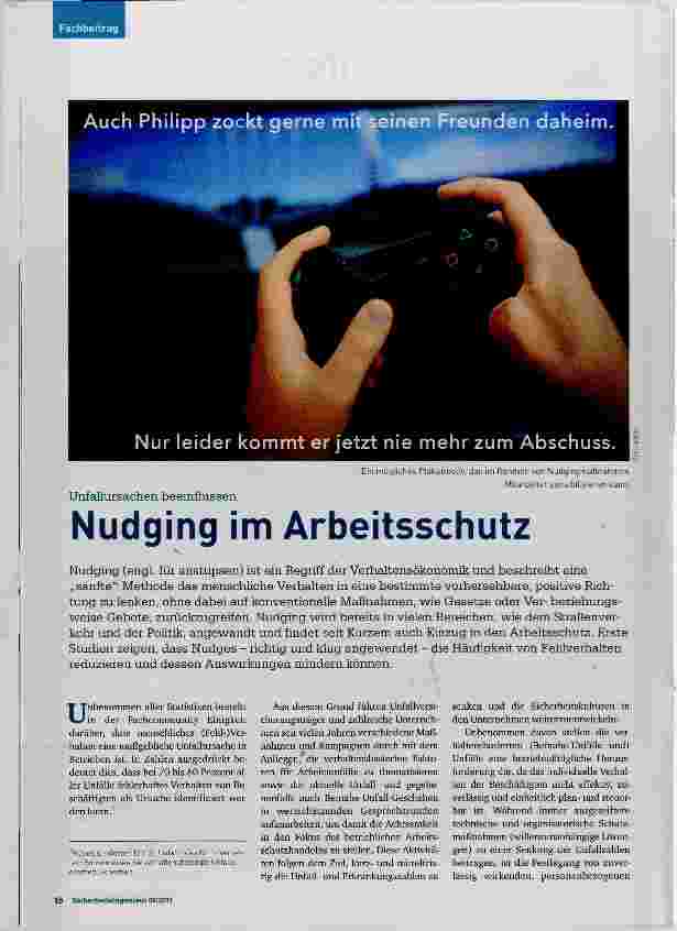 Vorschauseite 1: Nudging im Arbeitsschutz
