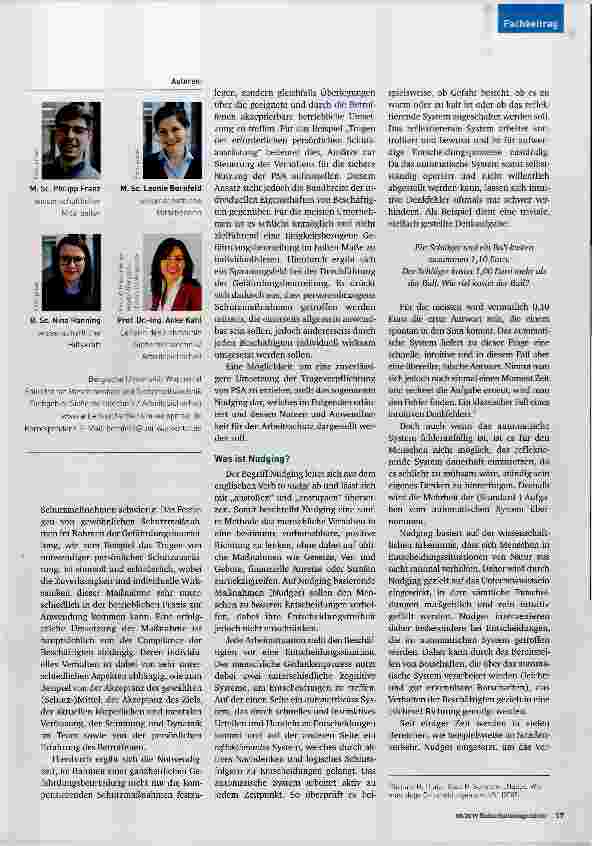 Vorschauseite 2: Nudging im Arbeitsschutz