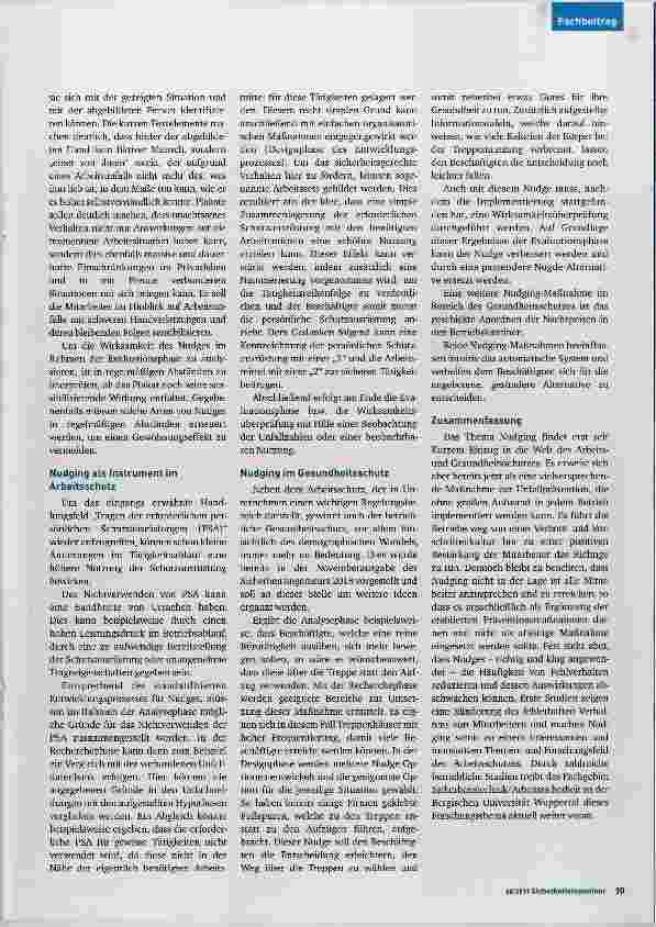 Vorschauseite 4: Nudging im Arbeitsschutz