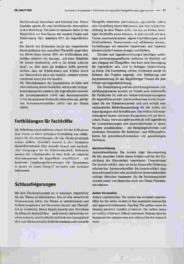 Vorschauseite 2: Grenzgebiete Prävention von sexuellen Übergriffen unter Jugendlichen