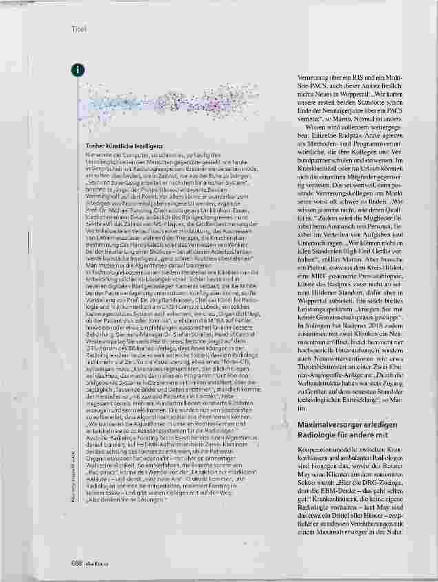 Vorschauseite 3: Radiologiemarkt im Umbruch Volle Konzentration