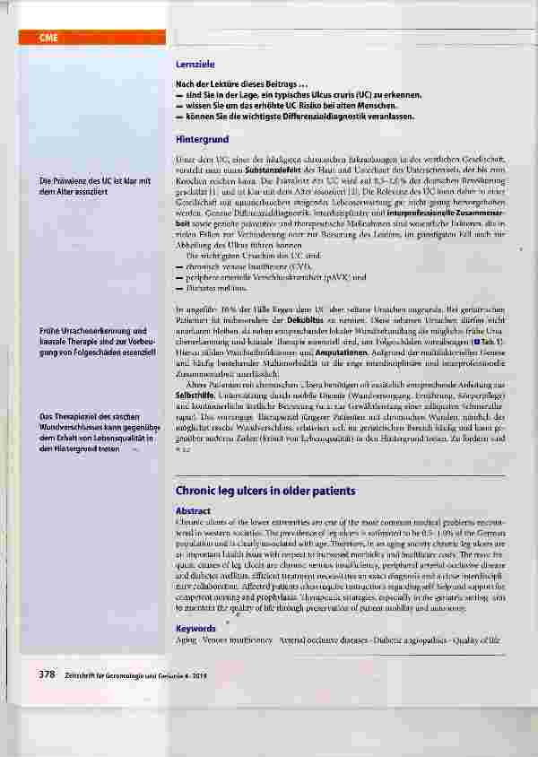 Vorschauseite 2: Ulcus cruris beim alten Patienten