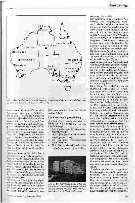 Vorschauseite 2: Die Krankenpflege in Australien Eindrücke von einer Studienreise