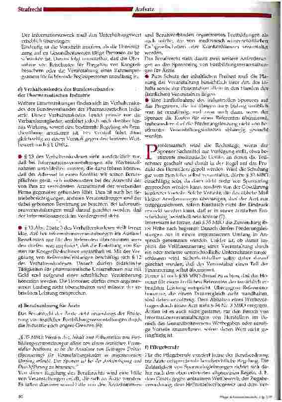 Vorschauseite 3: Sponsering durch pharmazeutische Unternehmen